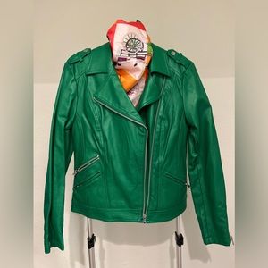 Moto faux leather jacket